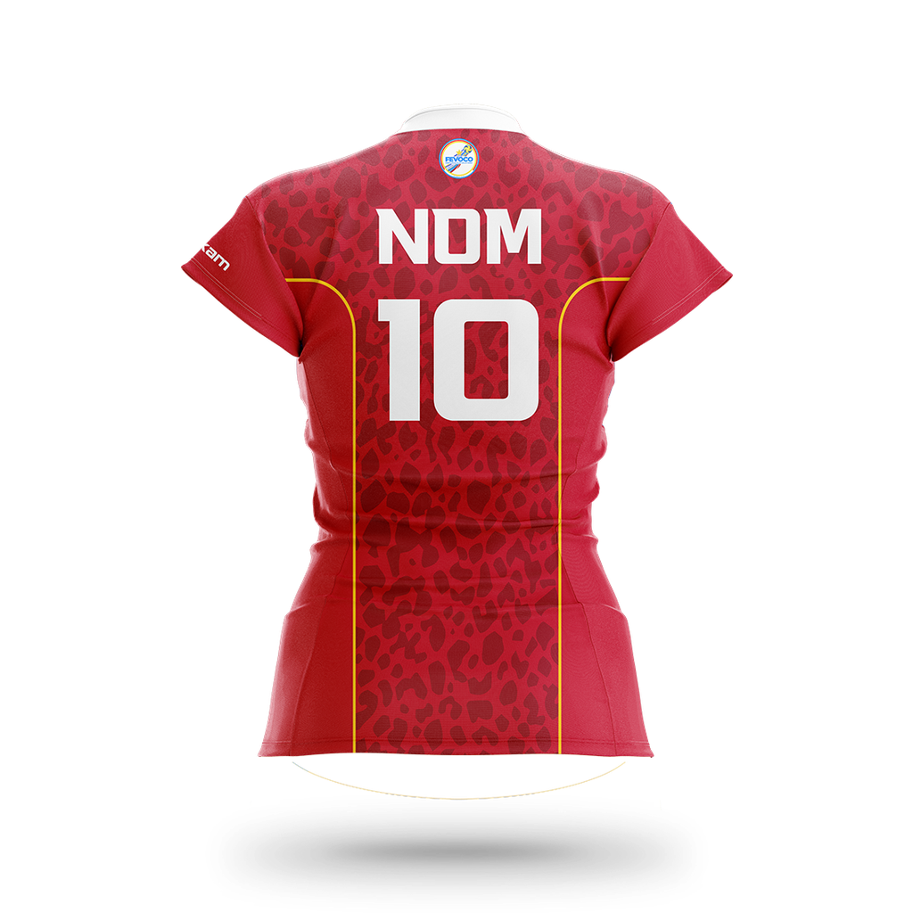 FEDERATION DE VOLLEYBALL DU CONGO Maillot de match F - Rouge