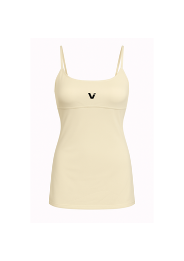 VEKAM Robe de sport à bretelles - Beige